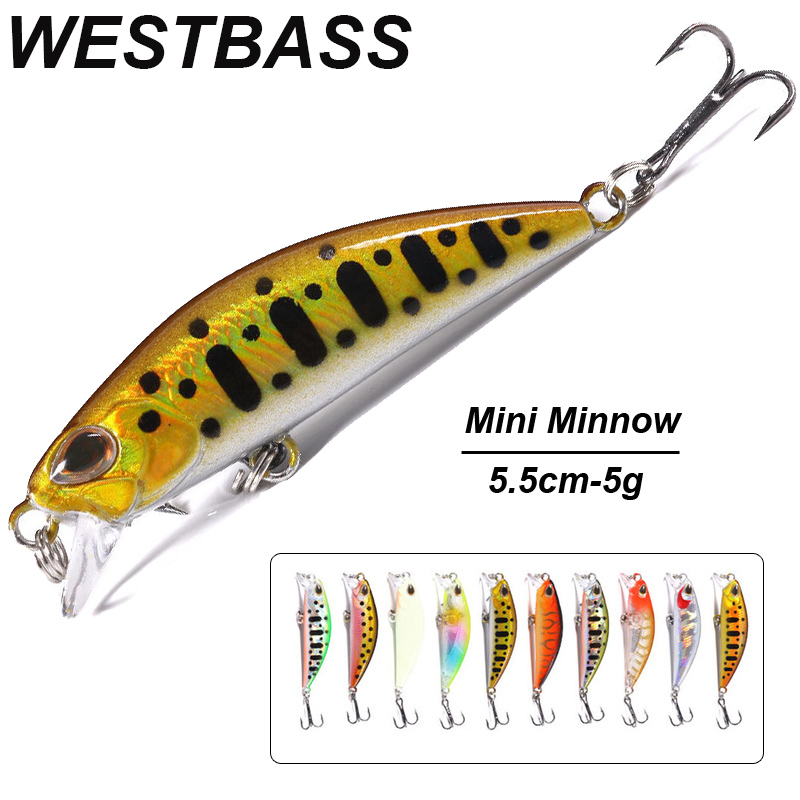 Fishing Lure Swimbait - WESTBASS 1PX Micro Minnow Dụ 55Mm-5G