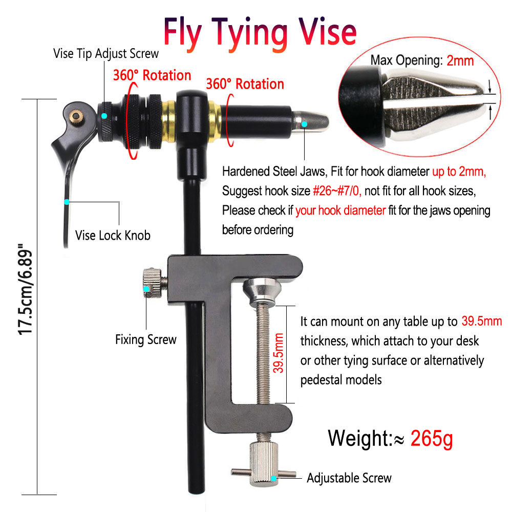 1PC 360° Rotation C-Clamp Fly  - đánh giá và giá Fishing Lure Jig