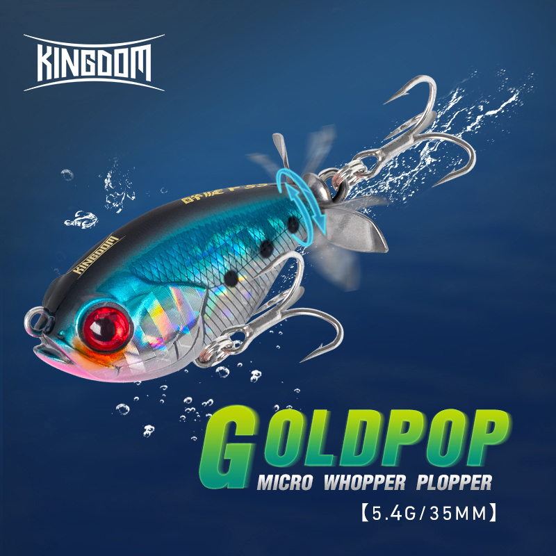 Kingdom Cánh Quạt Topwater Pop - đánh giá và giá Fishing Lure Soft Plastic
