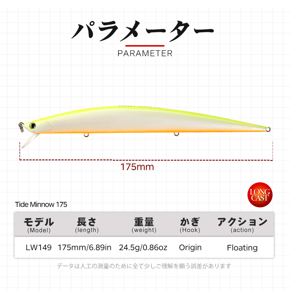 Hunthouse Tide Slim Minnow 175 - đánh giá và giá Fishing Lure Topwater